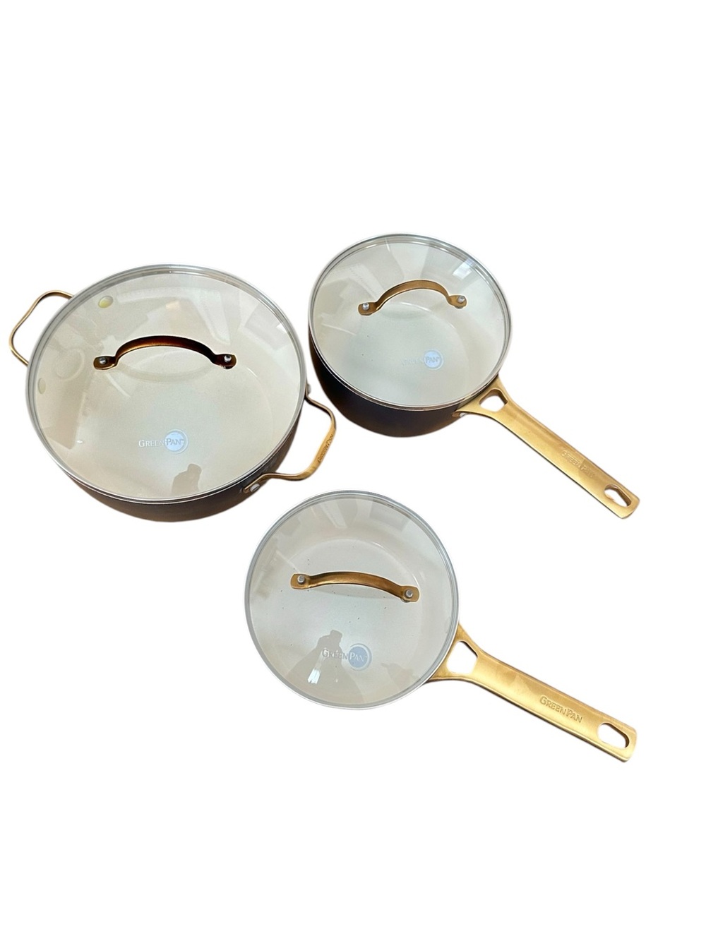 GreenPan Reserve Healthy Ceramic Nonstick Cookware Set Twilight Blue Gold